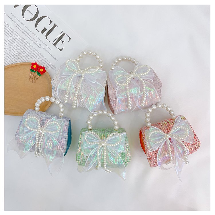 可爱女童斜挎包小香风时尚儿童手提斜背包包公主淑女珍珠包单肩包详情79