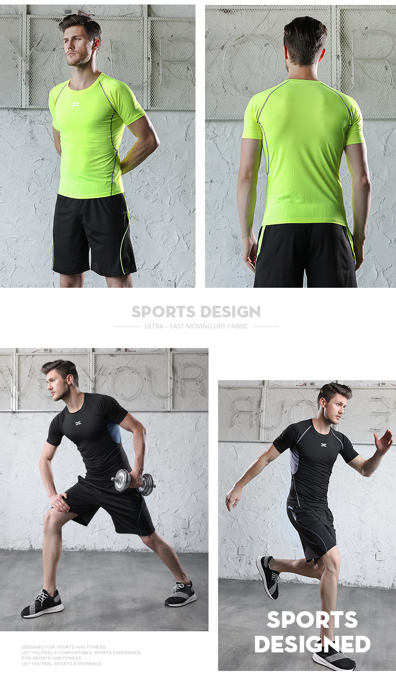 Quick-drying clothes for men, short-sleeved loose fitness T-shirts, running shirts, half-sleeved T-shirts, large-sized sports T-shirts pic 15