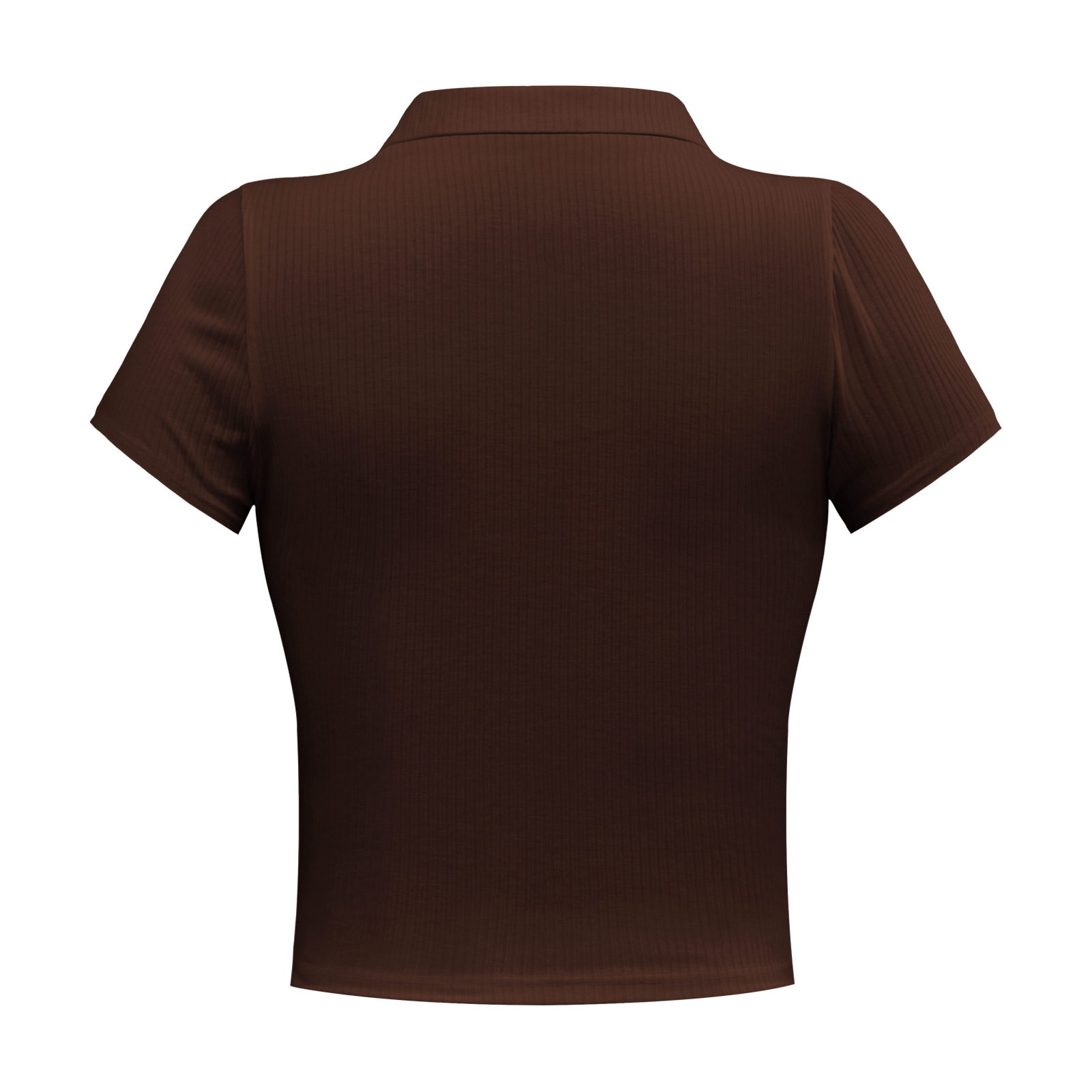 Moda europea y americana verano mujer retro chic recorte de la cintura sudadera corte corto polo manga corta casual camiseta top pic 62
