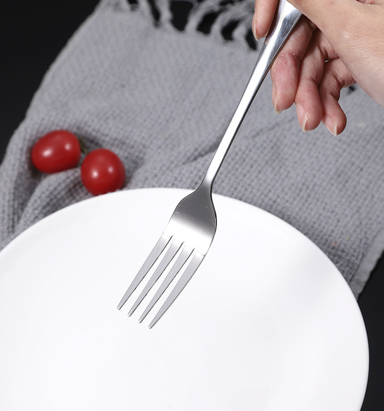 【免费拿样】厚款1010不锈钢餐具勺子套装酒店牛排刀叉勺长柄叉子详情17