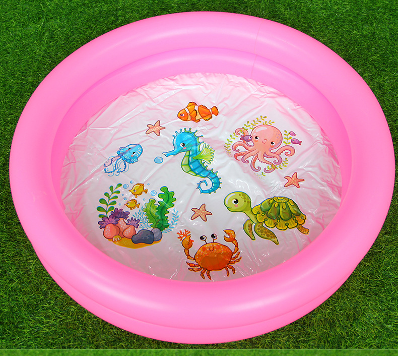 虹雨2环圆形水池充气儿童游泳池 家用沙池户外戏水池 家庭洗澡池详情6