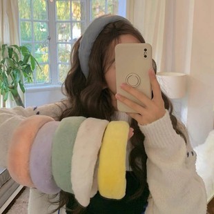 韩国东大门气质褶皱宽边纯色发箍发卡时尚复古压发韩版头箍发饰女详情21