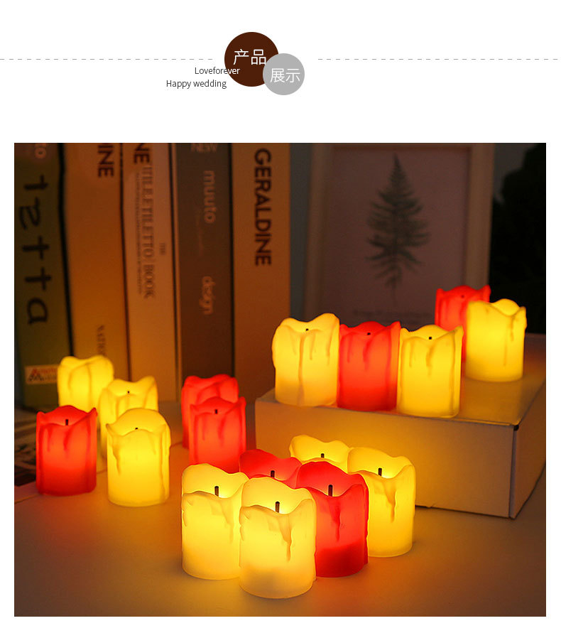 Cross-border exclusive black core tearful led electronic candle lamp for bedroom creative birthday, wedding, Halloween party decoration pic 8