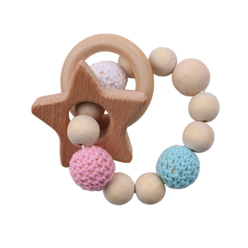 Comercio exterior bebé molar zelkova animal pulsera DIY juguetes para bebés registro natural cuentas pulsera gancho bola pulsera pic 4