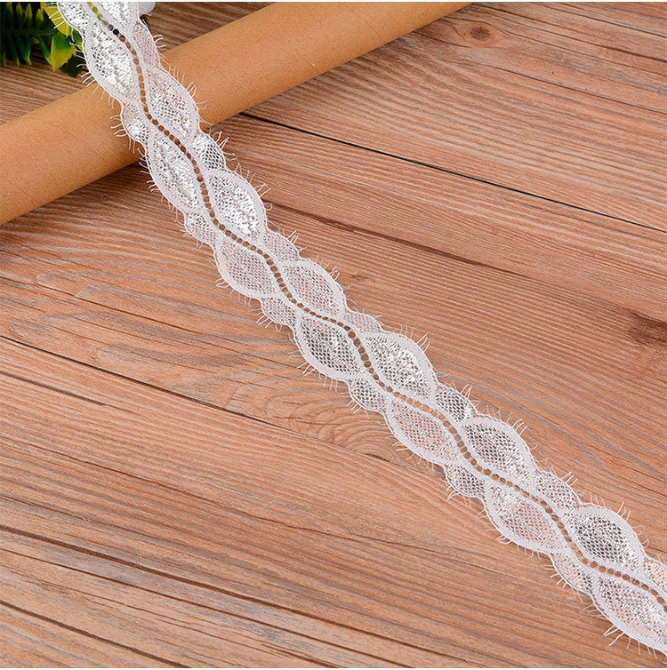Wholesale of 2022 new stretch nylon lace knitted lace trim 3.5CM lace trim accessories from the manufacturer pic 7