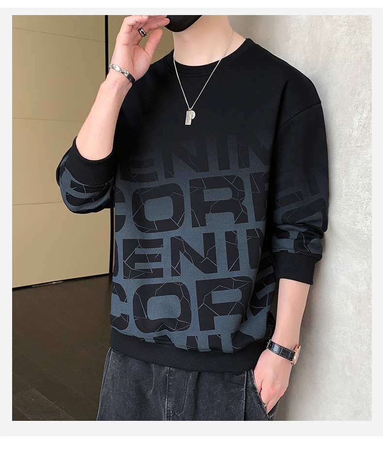 新款圆领男士卫衣男款春秋季美式内搭长袖t恤男秋衣打底衫上衣服详情34