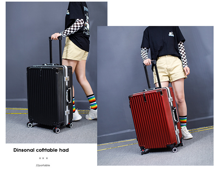 行李箱男铝框商务24寸拉杆箱女万向轮学生登机箱旅行箱26寸密码箱详情16