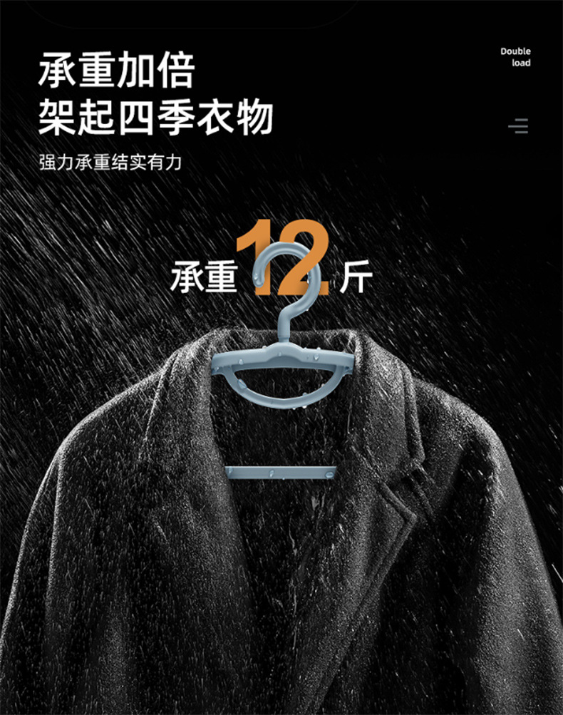 Seamless, anti-slip, thickened wide-shoulder clothes hanger, multi-functional dry and wet dual-purpose plastic clothes drying rack, household adult storage clothes hanger pic 5