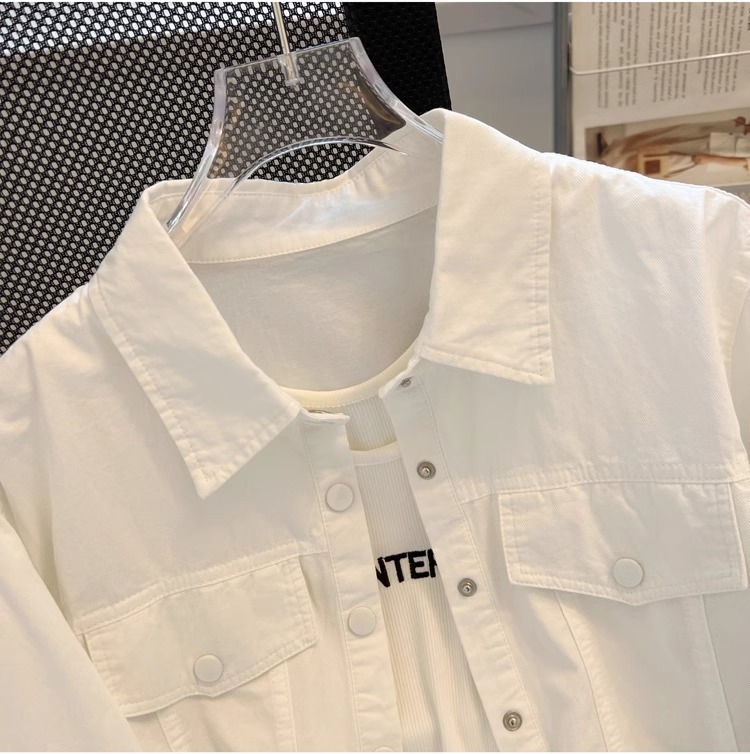 Polo领长袖衬衫女2024春秋新款洋气时尚修身显瘦薄款衬衣外套上衣详情21