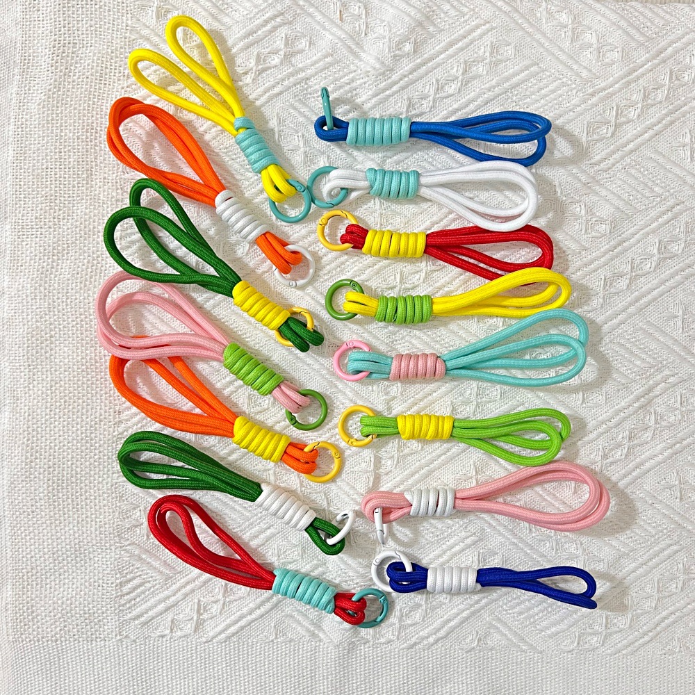 手机挂绳多巴胺色手腕带彩色编织手绳汽车钥匙手机壳防丢短绳挂件详情11