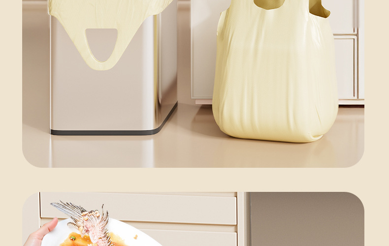 Thickened household garbage bags that are not easy to break, thick hand-held plastic bags, large black garbage bags for kitchen and bathroom pic 24