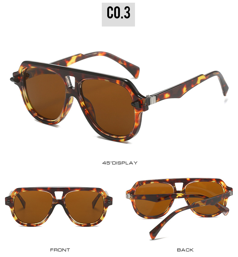 跨境新款大框墨镜欧美时尚男女蛤蟆镜简约复古款派对潮拍太阳眼镜详情9