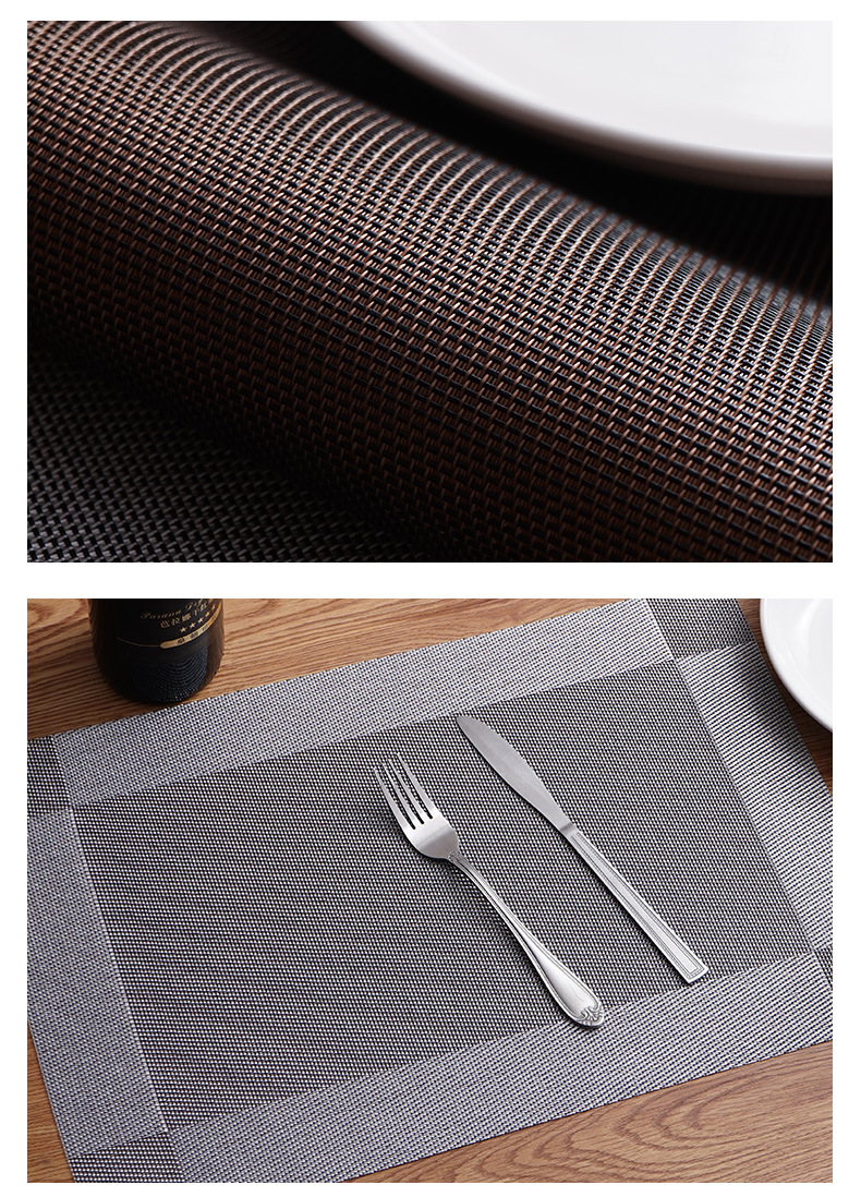 Factory direct sales of table MATS, European-style solid color hotel restaurant heat insulation MATS, anti-slip and dust-proof table MATS, table flag printed logo pic 10