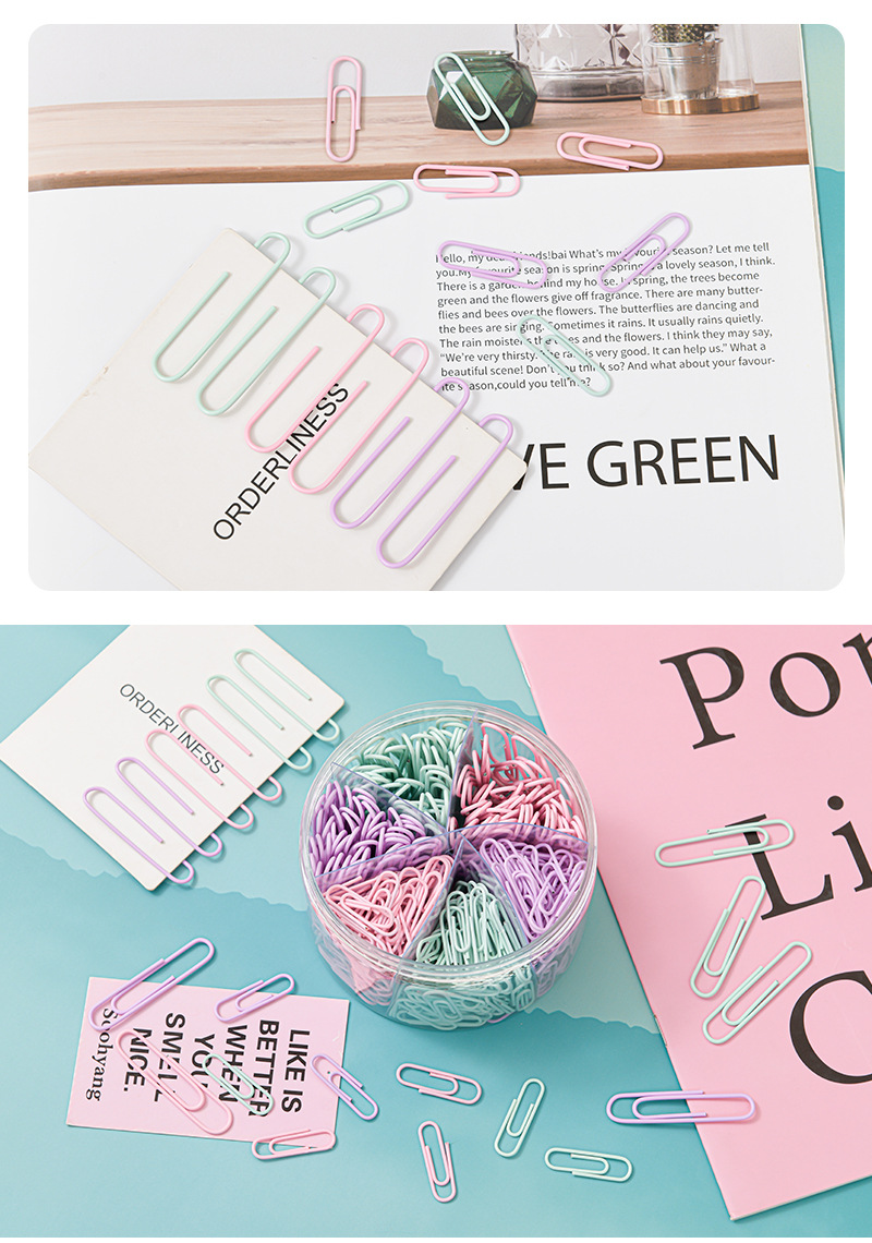 Cross-border bulk large-capacity color paper clips, large and small paper clips wholesale, data storage pins pic 14
