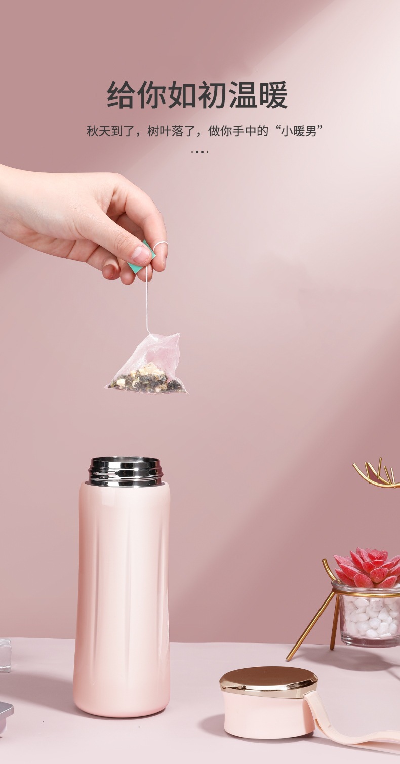 高颜值便携水杯保温杯不锈钢ins风简约男女学生可爱礼品保温杯详情10