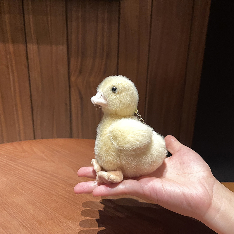 Long-haired chicken hanging machine, plush male chicken duck backpack, doll keychain decoration, mini doll hanging piece pic 7