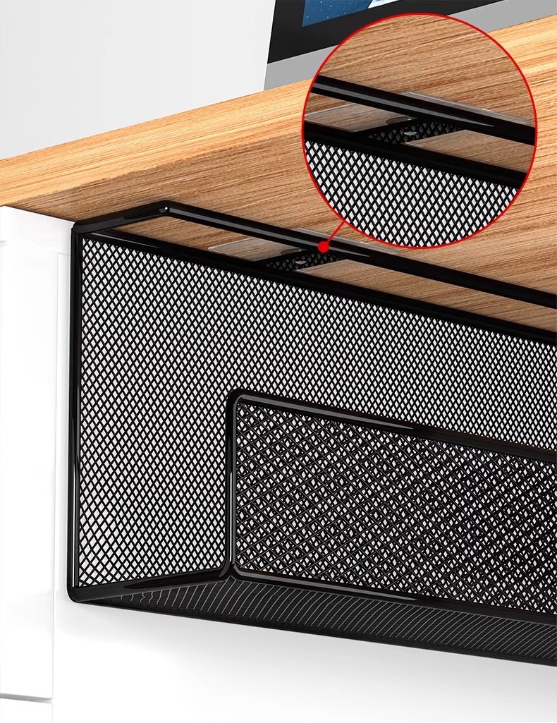 桌下理线架插排电线收纳盒固定神器电脑桌底束线理线槽免打孔神器详情8