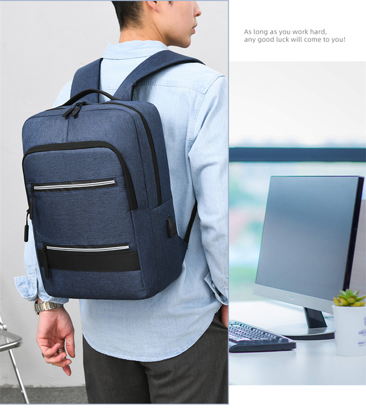 男女可做LOGO电脑双肩包初高中学生书包户外通勤旅行商务背包详情18