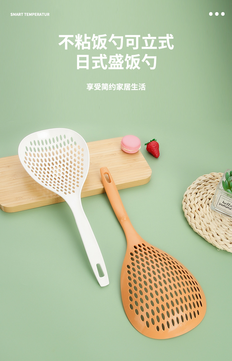 High-temperature resistant large strainer, household kitchen long handle filter screen spoon for scooping dumplings, strainer for scooping noodles, draining water, strainer fence pic 1