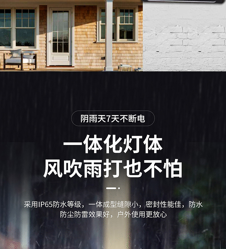 Outdoor camping essential solar lamps, street lamps, photovoltaic panel-driven garden lamps, environmentally friendly and energy-saving solar panel lighting equipment pic 5