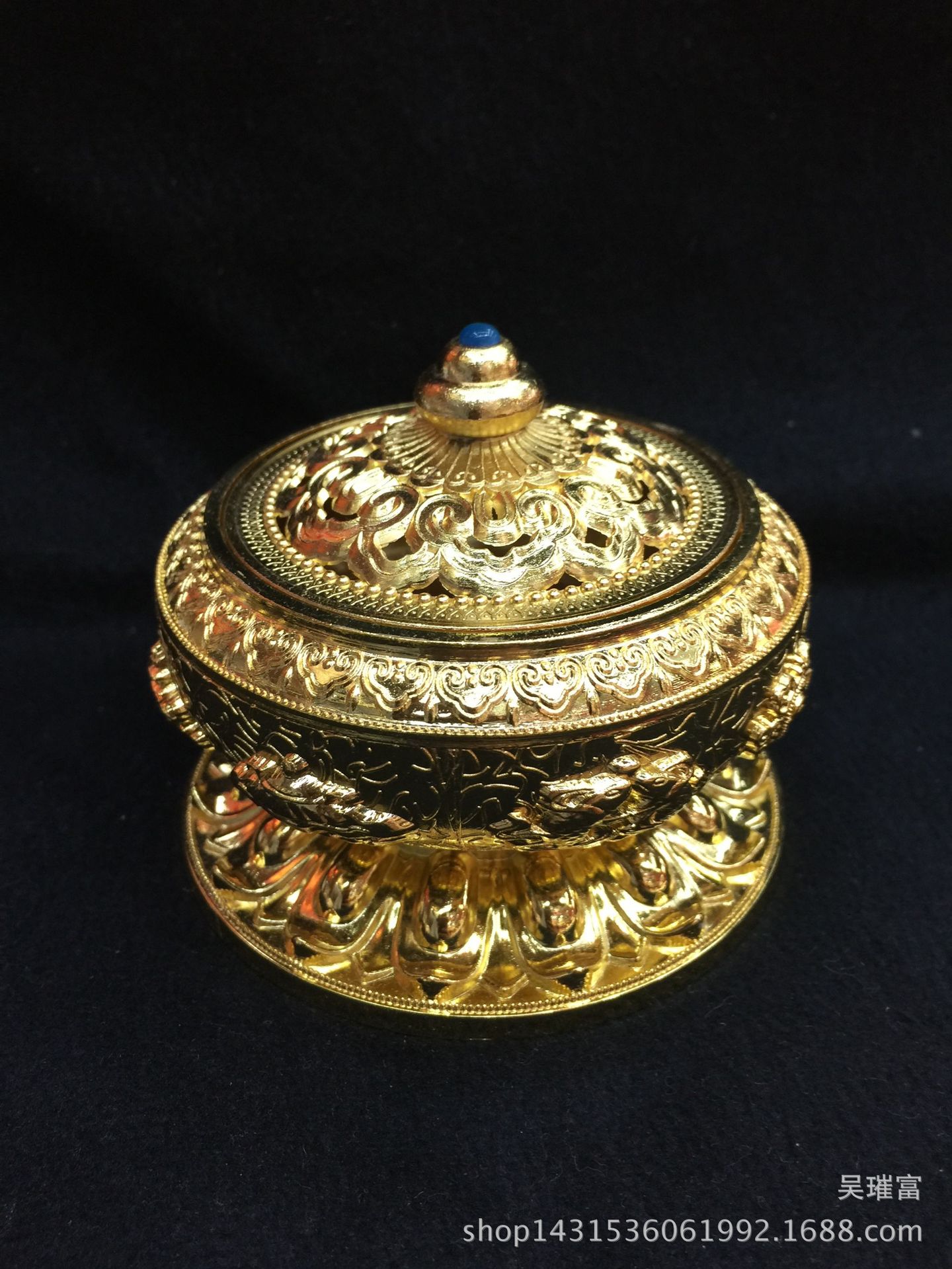Wholesale of Nepalese copper-plated alloy sandalwood incense burner and eight-treasure incense burner products pic 3