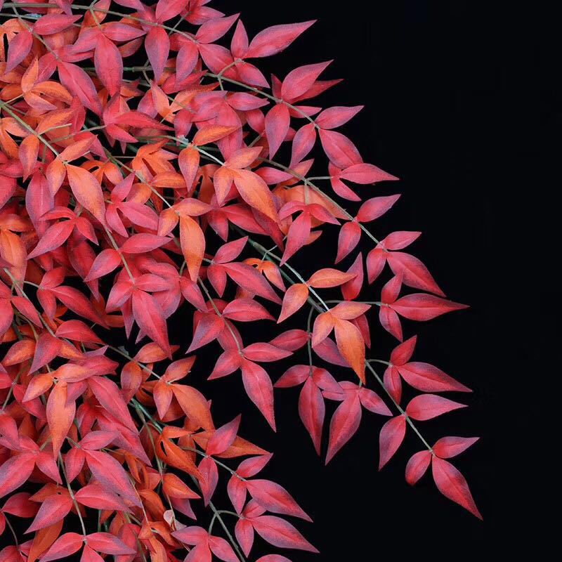 Simulated Nandina bamboo leaves and branches, wedding props, simulated leaves, artificial leaves, simulated branches, garden branches, simulated leaves pic 10