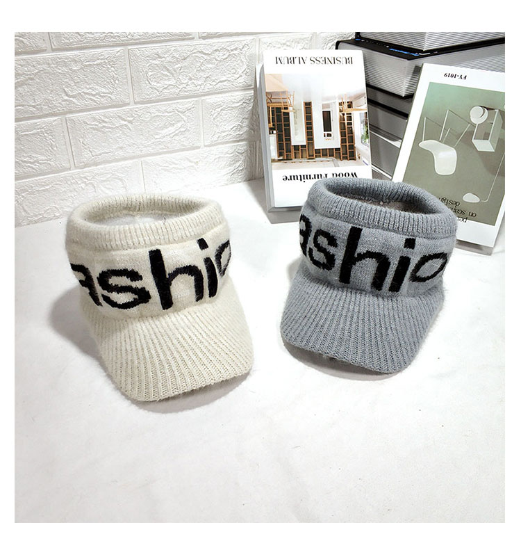 La versión coreana de punto letras empty top sombrero de pato mujer otoño invierno sombrero de moda versátil ins marca de moda sin top sombrero de hilo pic 12