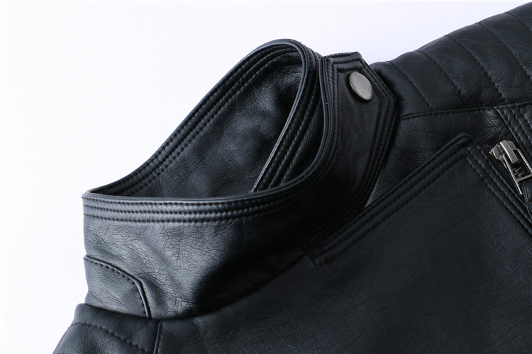 韩版新款莫文蔚明星同款机车PU皮衣女装上衣皮夹克短款修身显瘦黑详情17