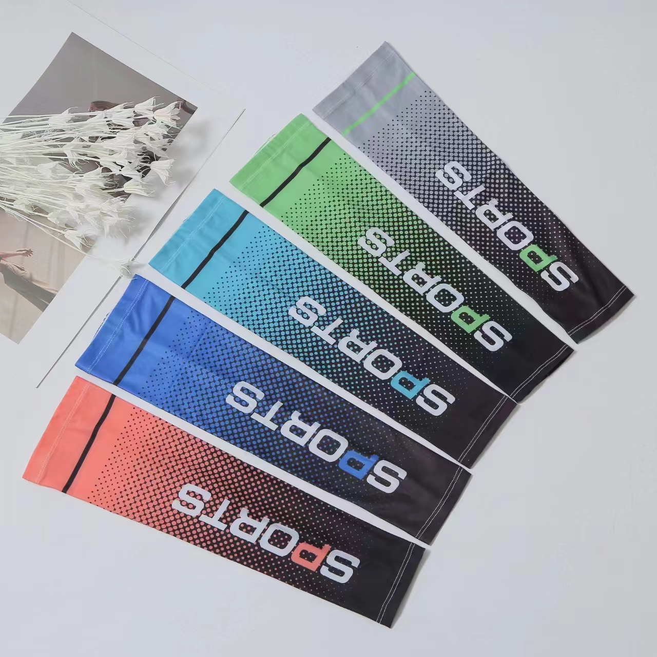 跨境冰夏季防晒男袖套防紫外线护臂套袖冰丝夏天袖子手套薄款骑行登山护膝护肘运动详情12