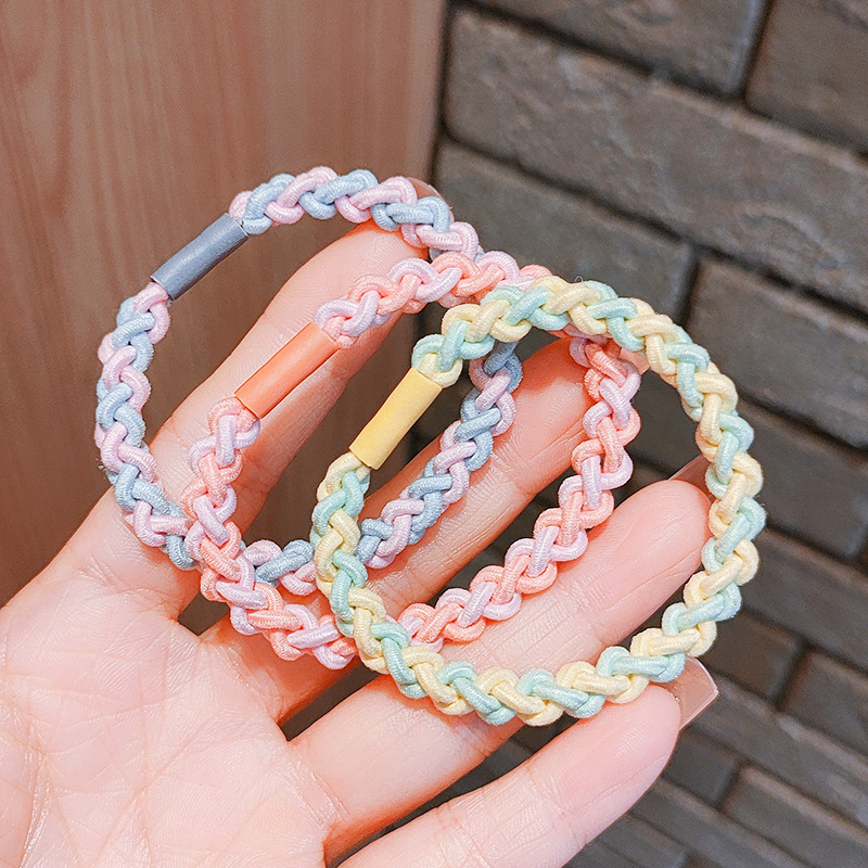 Simple and fresh cartoon hair tie, cute ponytail hair tie for girls, high elasticity and durable leather band hair band pic 7