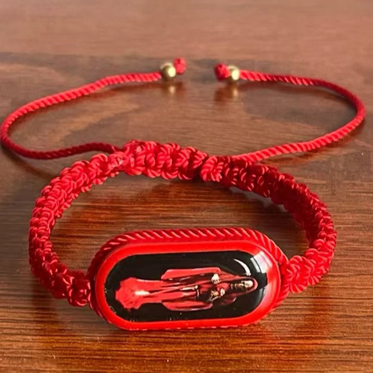 Amazon cross-border best-selling oval-shaped wooden oil-dripping Virgin Mary woven bracelet pic 10