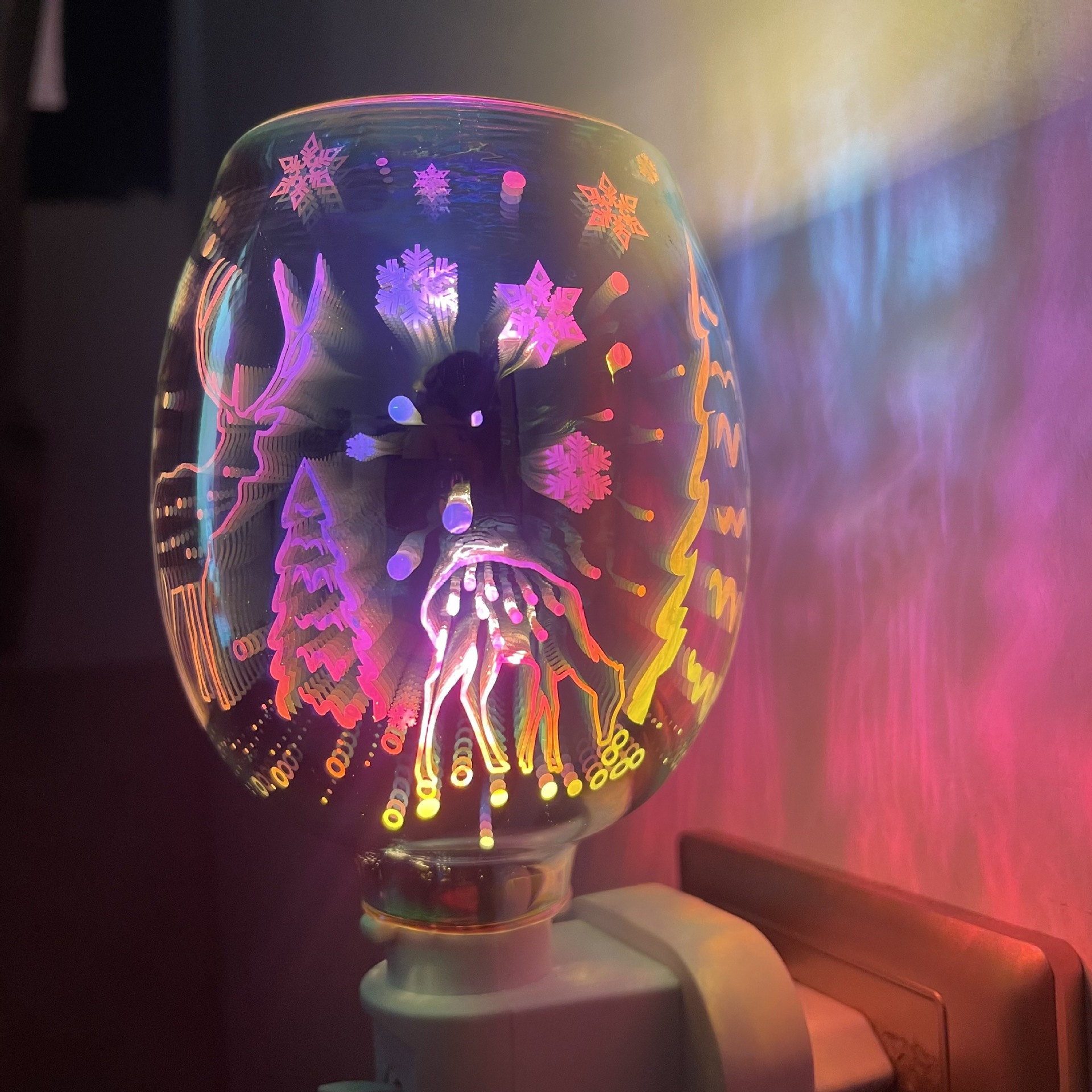 Cross-border Christmas gift wax melting lamp, household wax melting device, heating aroma diffuser lamp, living room and bedroom atmosphere lamp manufacturer supply pic 6