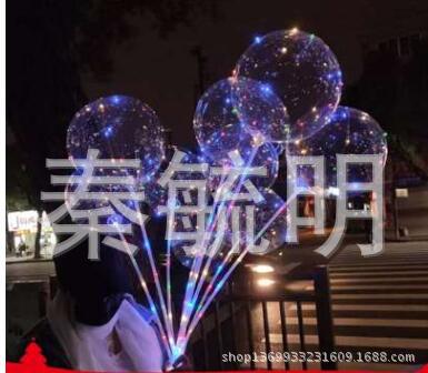 网红波波球透明气球带灯发光闪光夜光夜市地摊微商地推扫码小礼品详情3