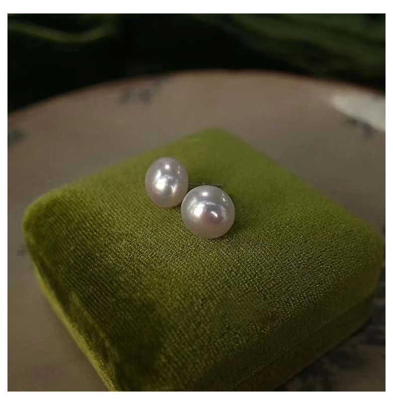 S925银针法式复古珍珠耳环高级感批发新款纯银耳钉小众百搭耳饰女详情17