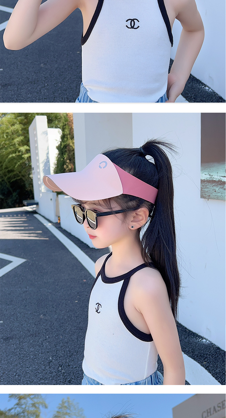 一体成型儿童成人空顶帽运动无痕遮阳帽户外骑车跑步鸭舌防晒帽子详情7