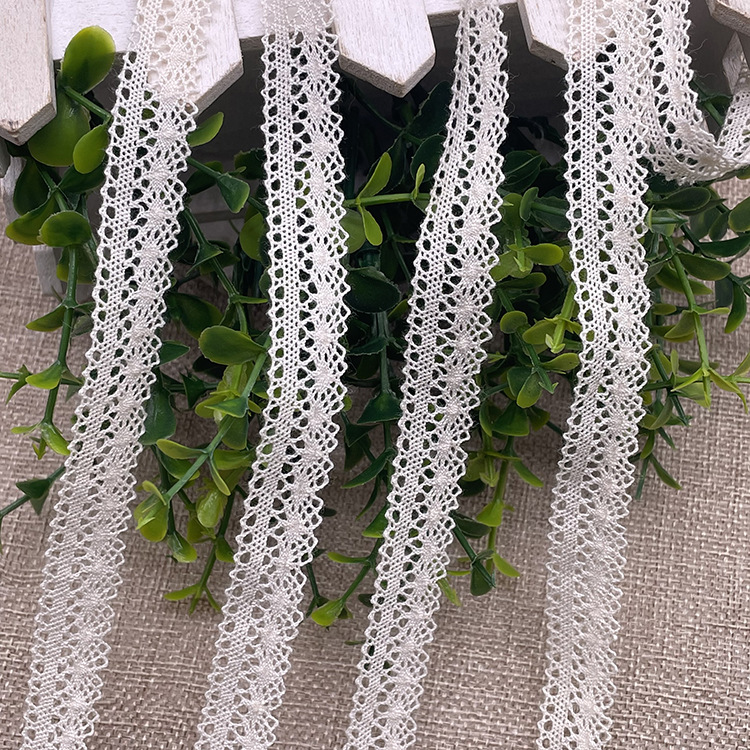 Кружева из чистого хлопка, 1.4 см, мелкий штрих-код DIY, ручной комплект одежды из чистого хлопка, аккуратно выгравированное кружево pic 5