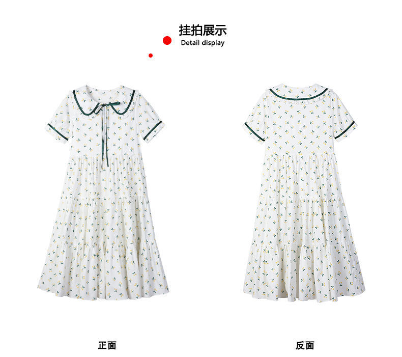 女童娃娃领连衣裙夏季新款12女孩13裙子15岁中大童学生宽松连衣裙详情12