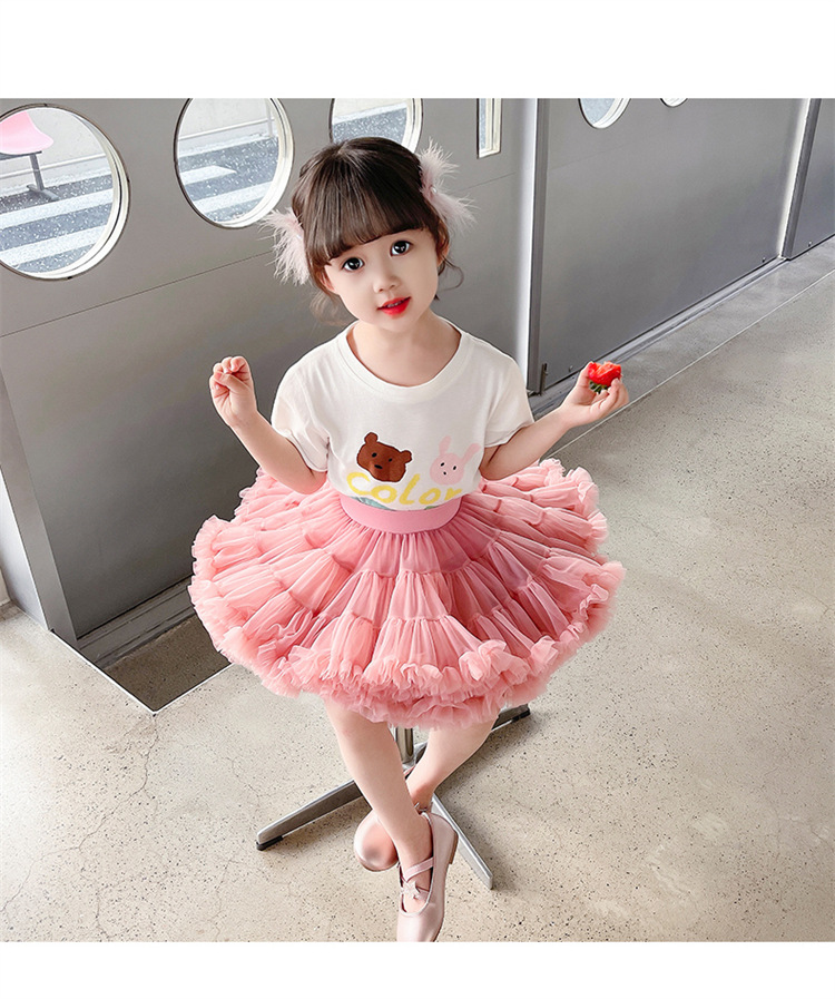 2024新款tutu裙半身裙儿童蓬蓬裙凸凸裙二代加蓬款女孩蛋糕裙子详情22