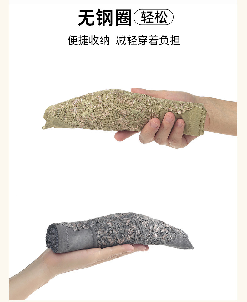 大码超薄大胸显小内衣无钢圈全罩杯纯棉透气无骨侧收舒适文胸女详情22