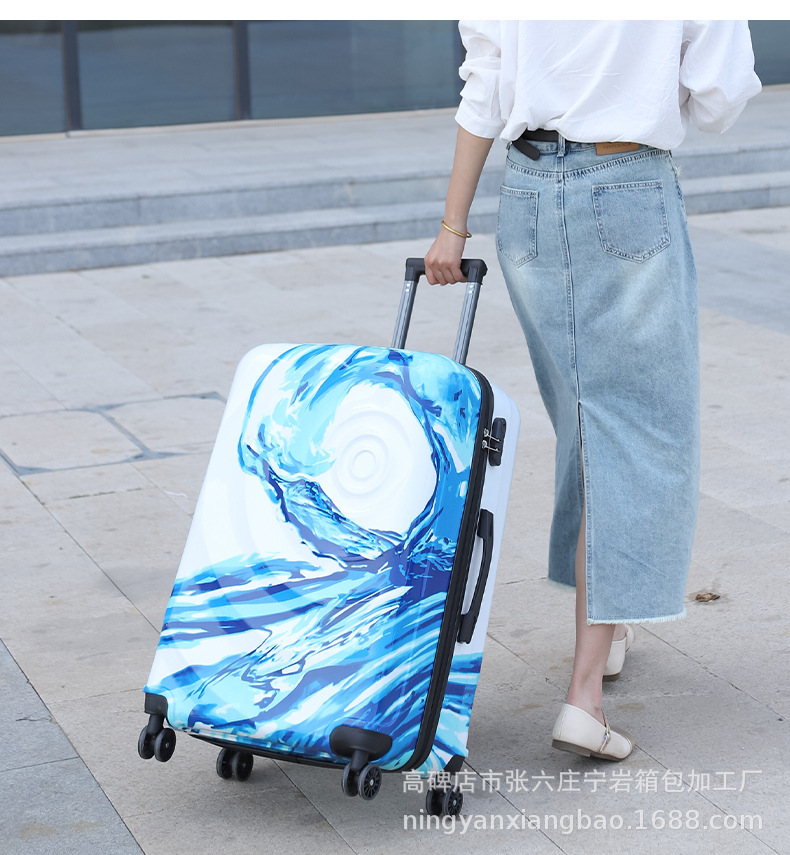 厂家批发套4行李箱拉杆箱男女轻便行李登机旅行箱时尚图案详情18