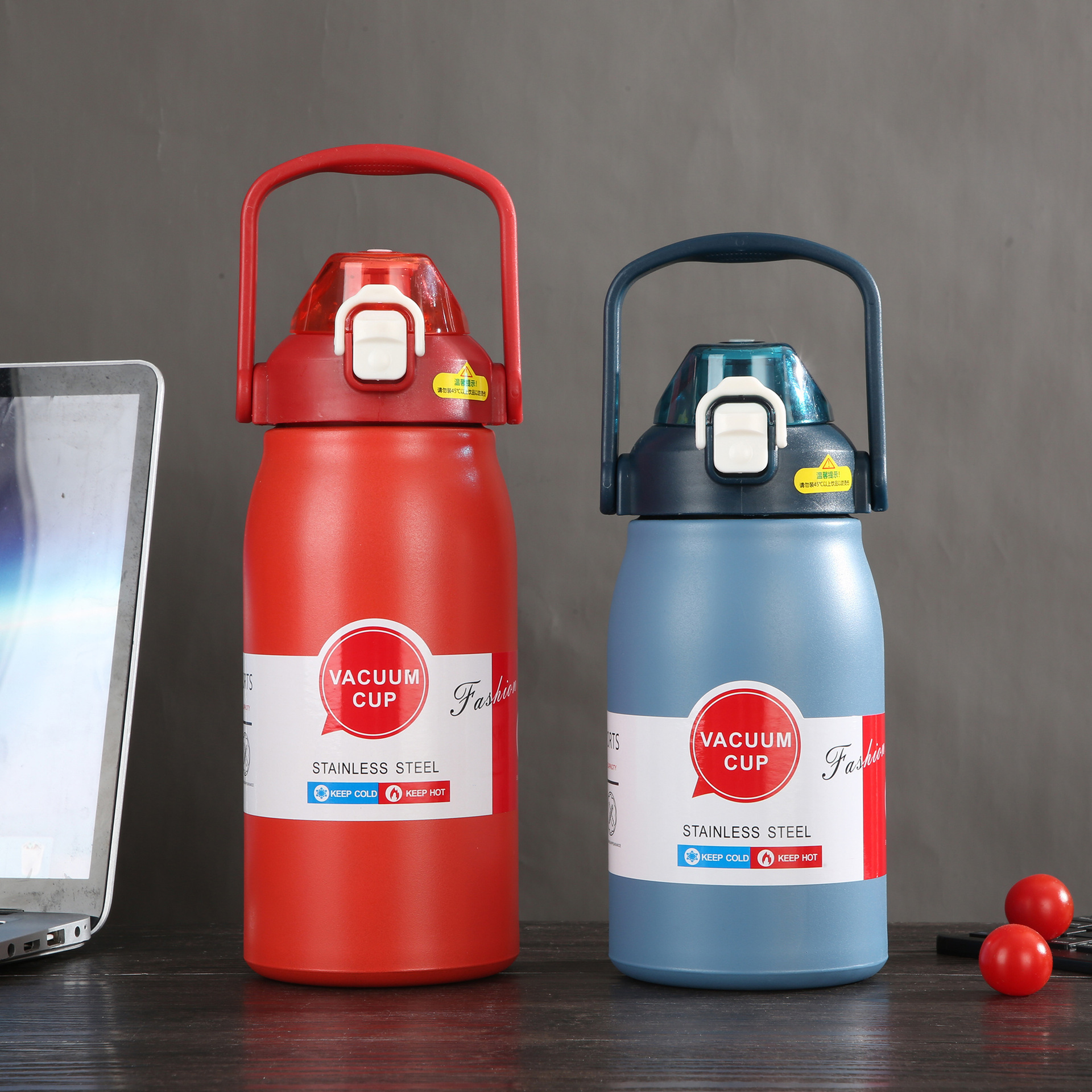 新款316不锈钢大容量保温壶双层真空便携式户外旅行带吸管保温杯详情3