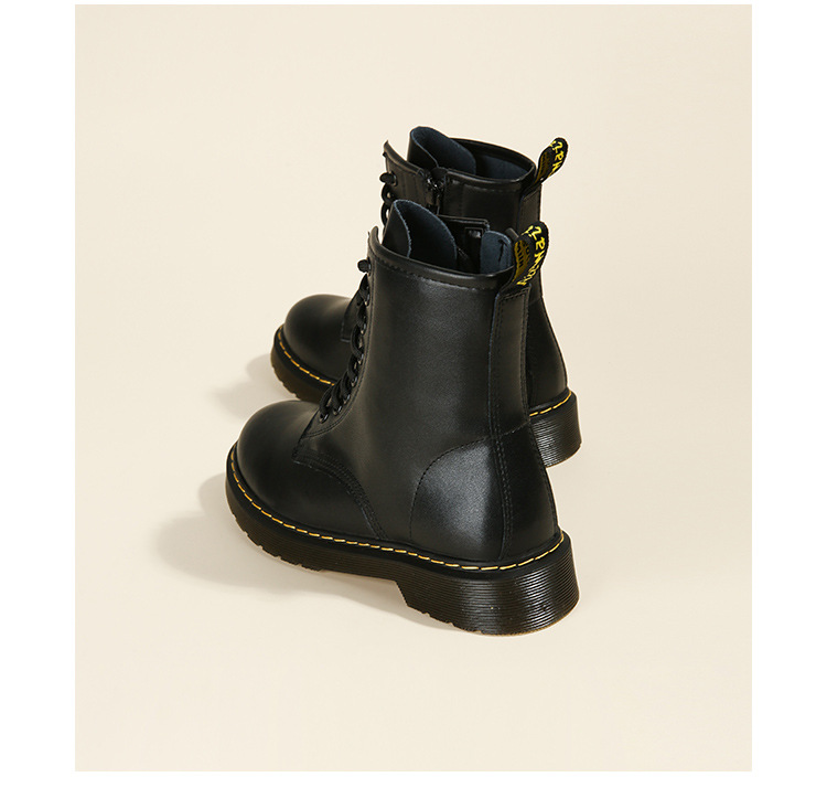 真皮马丁靴女新款秋冬季复古经典英伦风小短靴百搭休闲厚底单靴子详情26