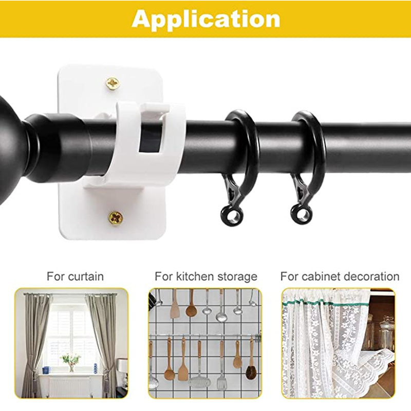 Long rod-shaped hanging clips, curtain rod hanging racks, sticky hooks, hooks, bath curtain rod hanging clips, 2pcs towel rod hanging racks pic 8