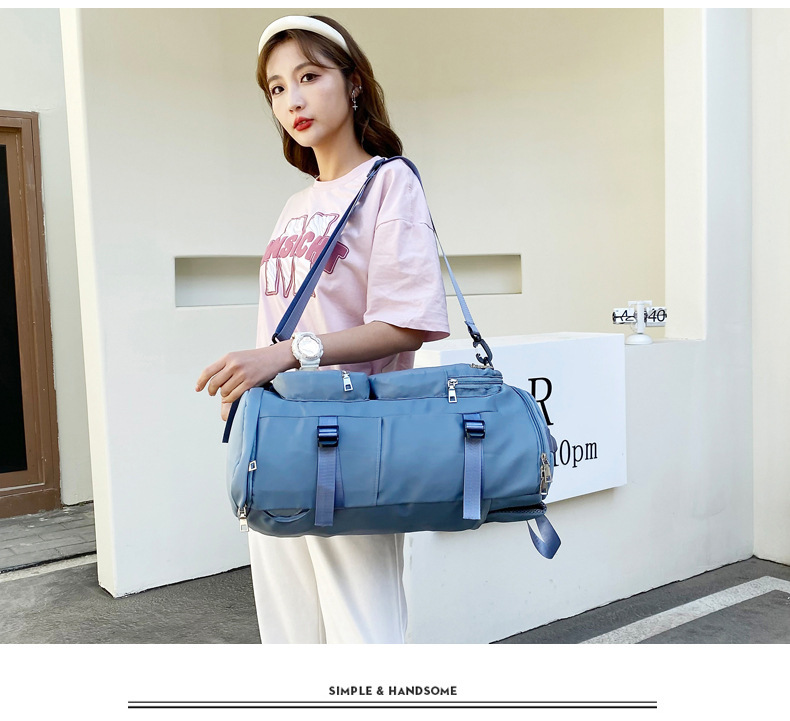 网红旅行包爆款行李包大容量手提干湿分离军训露营双肩包厂家批发详情22