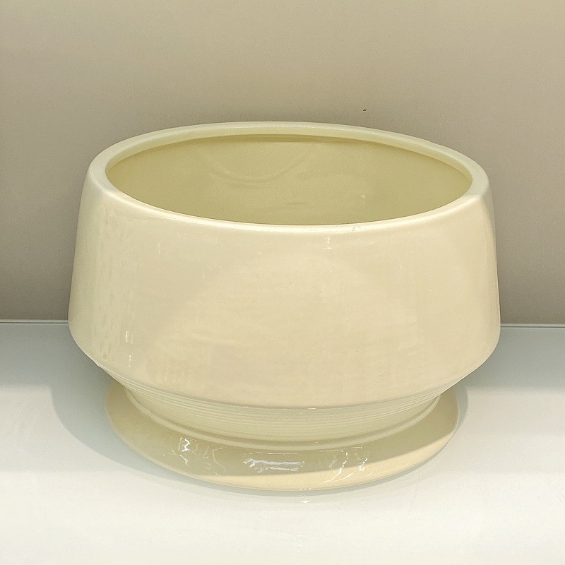 蝴蝶兰花盆盆景专用艺术纯白圆形椭圆形大花盆家具装饰盆栽花盆容器花瓶摆设摆件金堡花瓶详情33