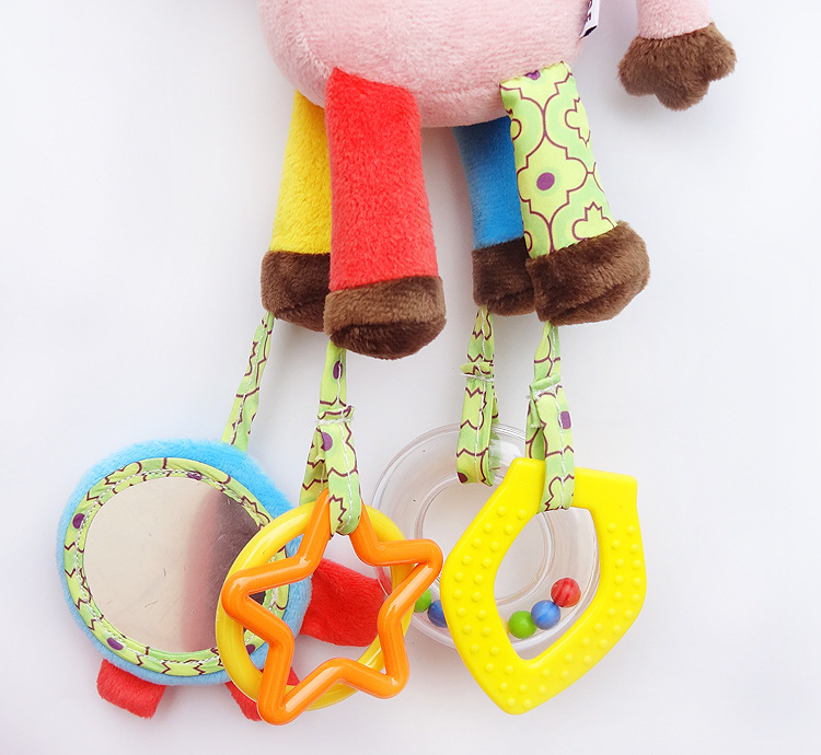 JJOVCE Baby Intelligence Soothing Doll, multi-functional animal bed bell, bed hanger, stroller hanger, baby cloth toy doll pic 46