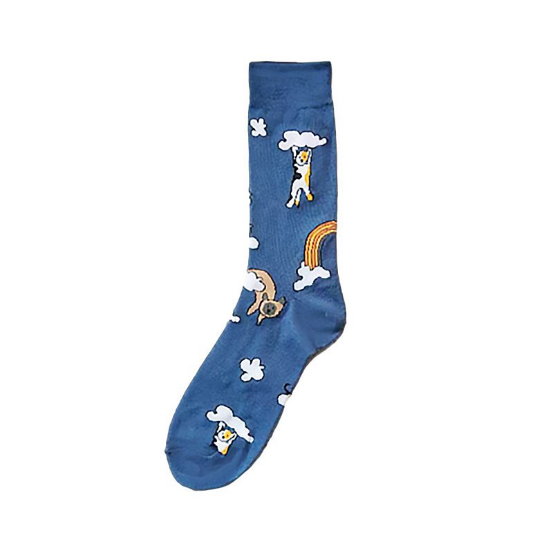 四季女棉彩虹香烟小马猫咪仙人掌酒吧潮流男中筒流行潮袜男袜袜子详情14