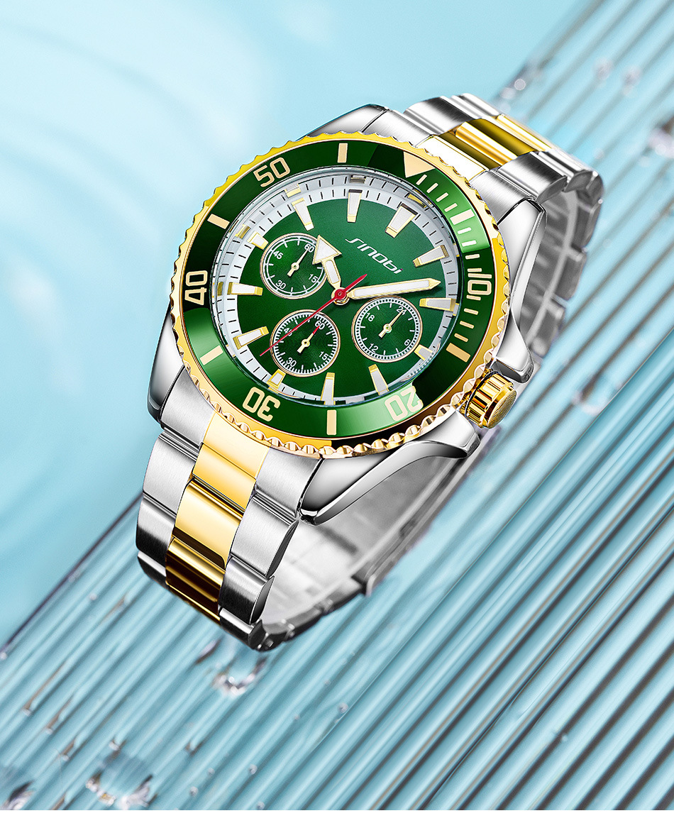 Sinobi男士手表防水石英表绿水鬼夜光批发跨境手表非机械手表男表详情16