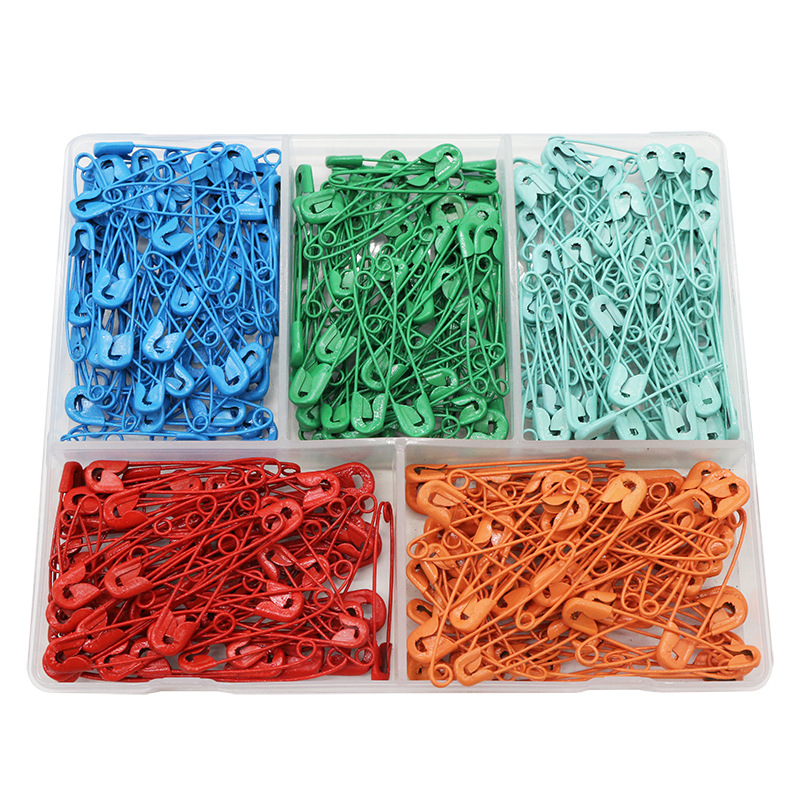 跨境5色325枚糖果色别针套装型号齐全家用吊牌别针服装装饰扣针详情17