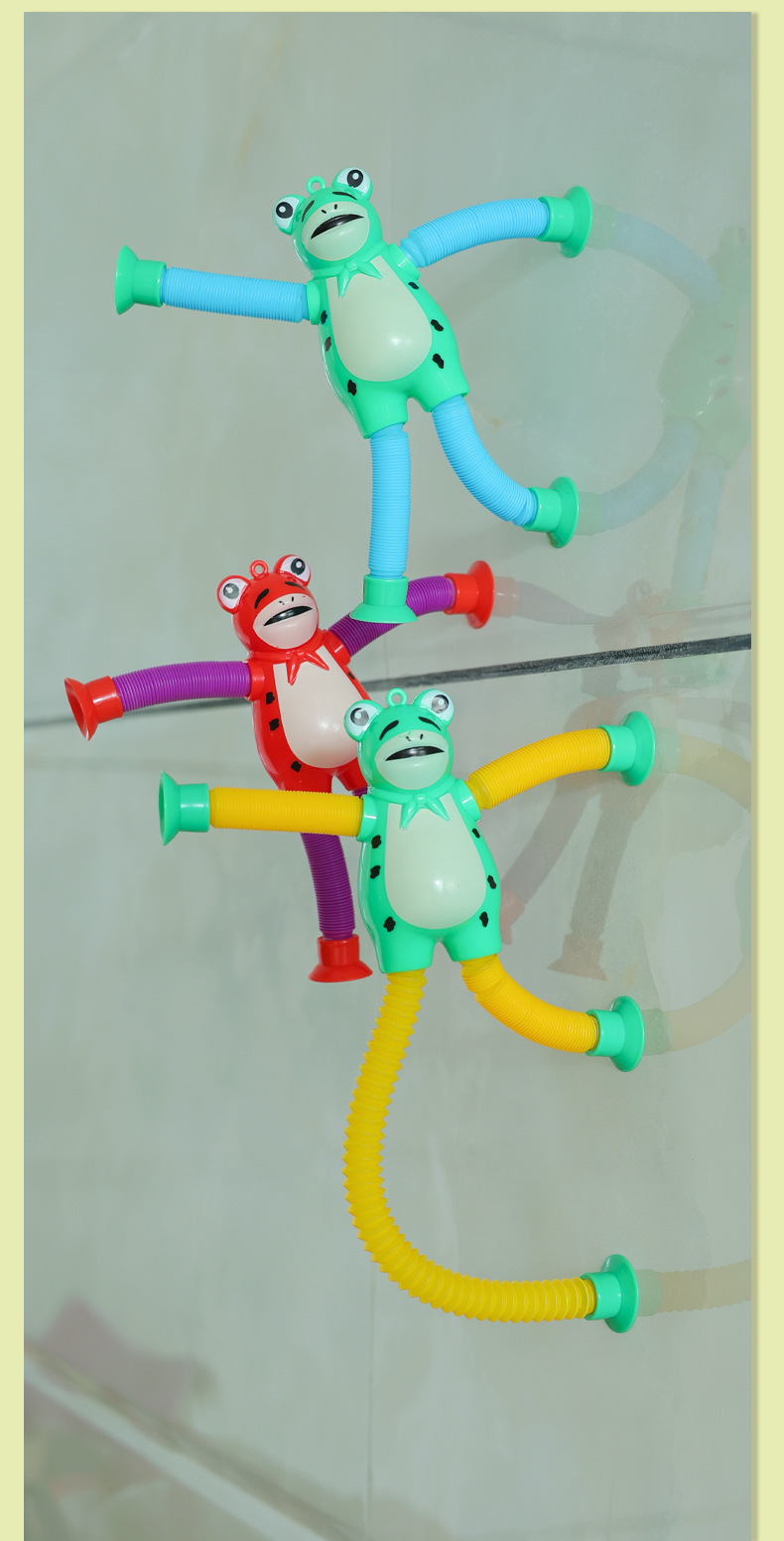 Suction cup Versatile Little Green Kid Cartoon cute telescopic giraffe stress-relieving sensory comfort toy, stress-relieving telescopic toy pic 11